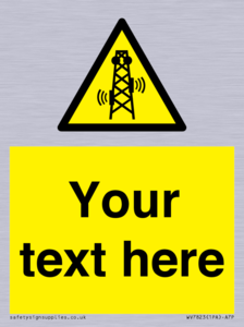 Custom warning RF radiation transmitter
